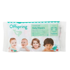 Підгузки Offspring, розмір NB, до 4 кг, 3 шт.