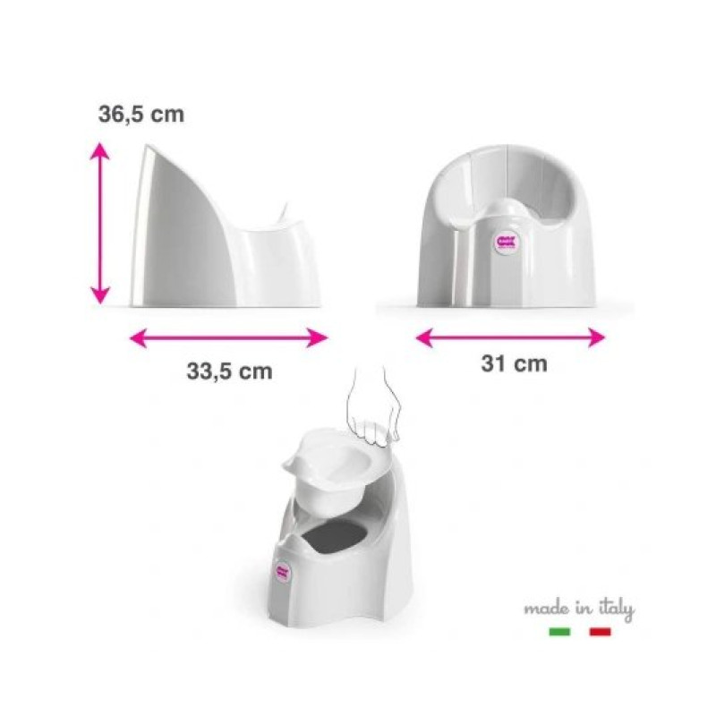 Горщик OK Baby Дитячий анатомічний Pasha Білий