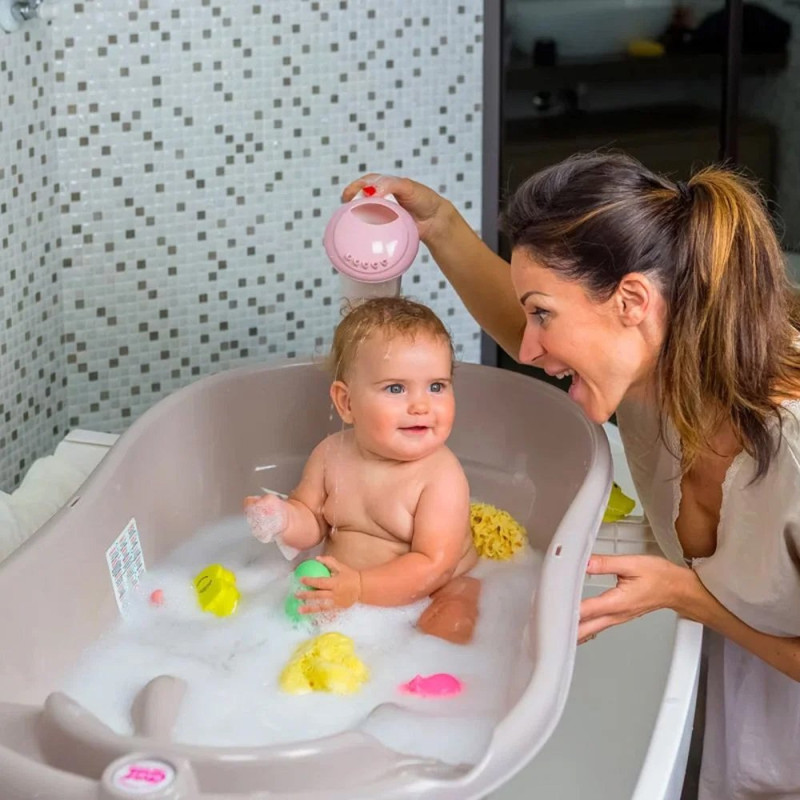 Ванна OK Baby Onda з анатомічною гіркою і термодатчиком жовтий