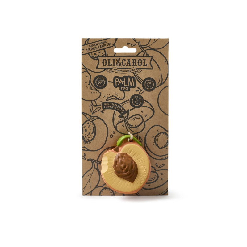 Пустушка Oli&Carol Іграшка-прорізувач Персик