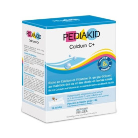 Натуральний кальцій PEDIAKID С+ для зміцнення кісток та зубів упаковка 14 стіків