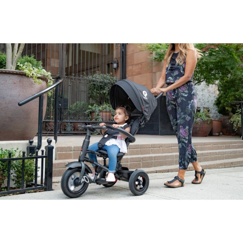 Велосипед Qplay складаний триколісний Rito Rubber Black