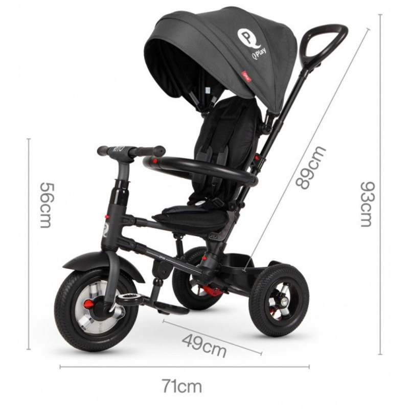 Велосипед Qplay складаний триколісний Rito Rubber Blue