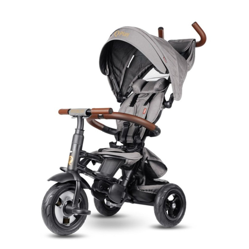 Велосипед Qplay складаний триколісний Rito Deluxe Grey