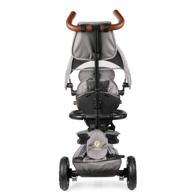 Велосипед Qplay складаний триколісний Rito Deluxe Grey