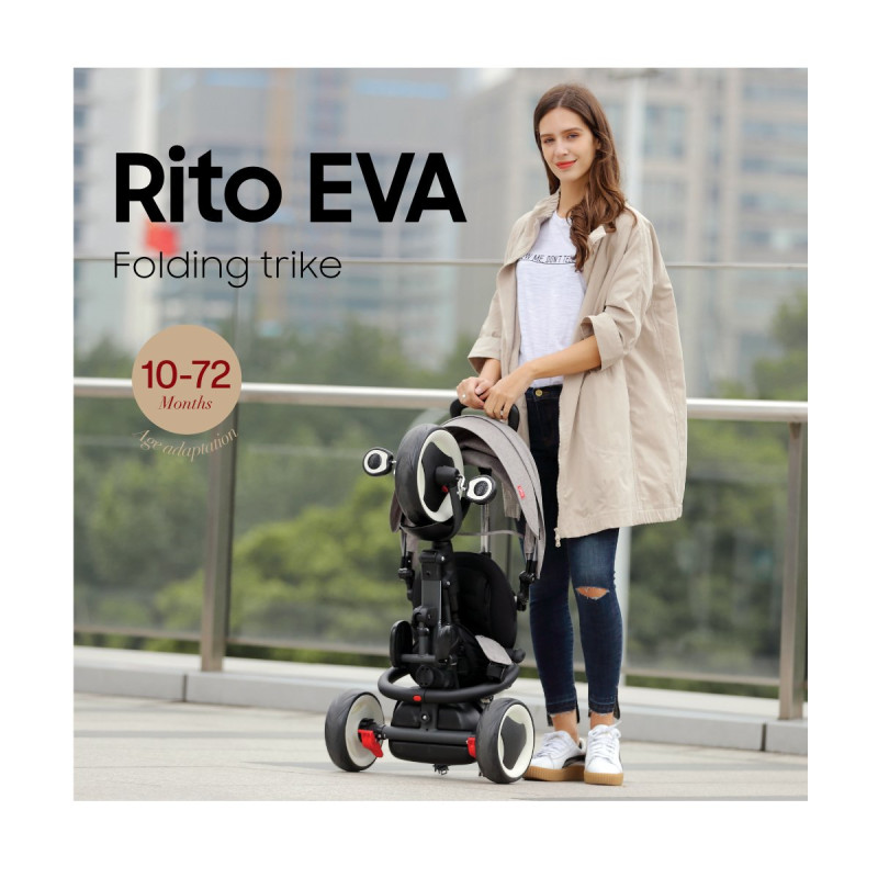 Велосипед Qplay складаний триколісний Rito EVA Black