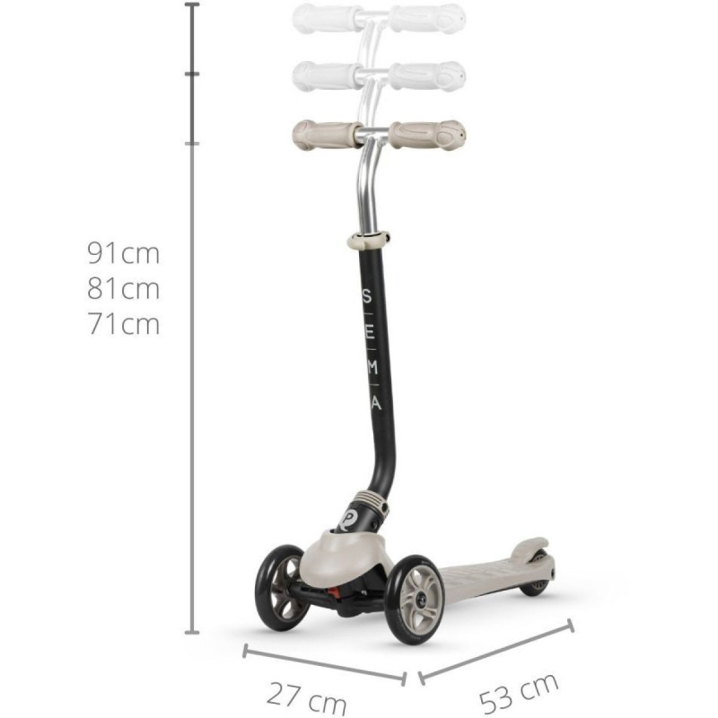 Самокат Qplay триколісний дитячий 5 в 1 Sema Beige