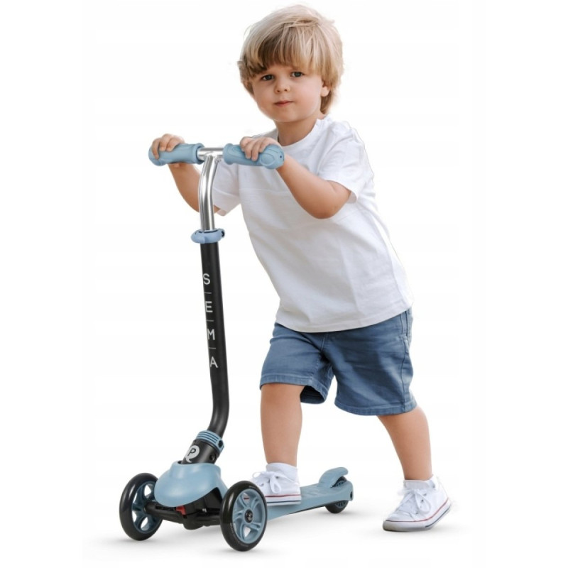 Самокат Qplay триколісний дитячий 5 в 1 Sema Blue