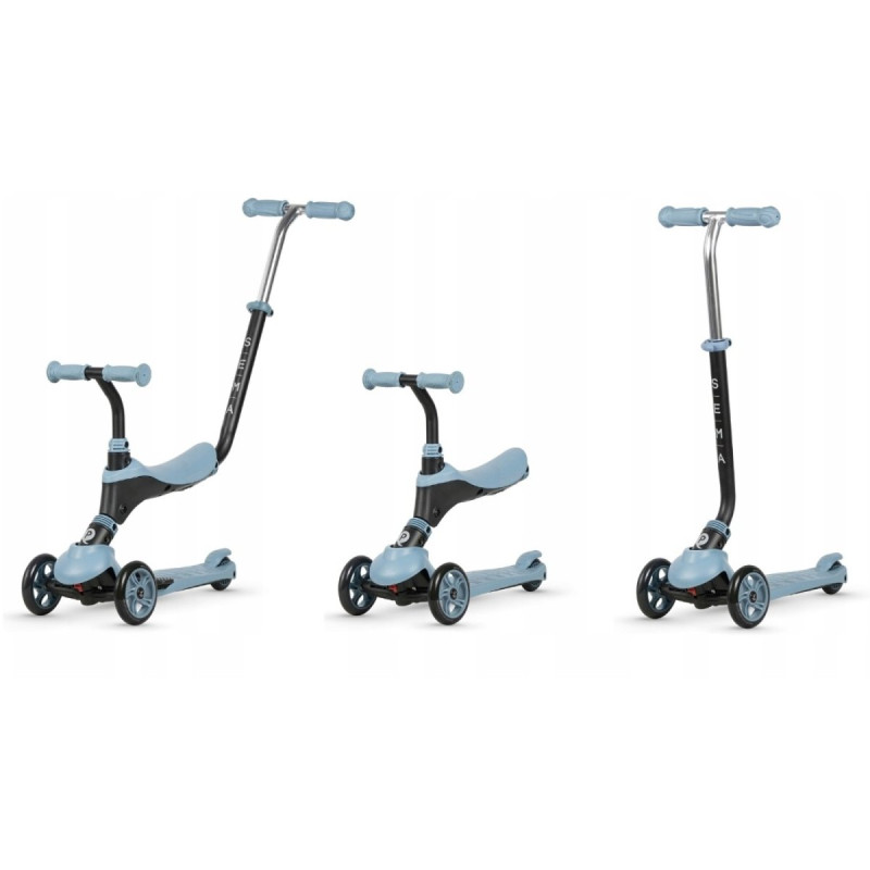 Самокат Qplay триколісний дитячий 5 в 1 Sema Blue