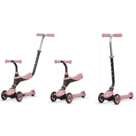 Самокат Qplay триколісний дитячий 5 в 1 Sema Pink