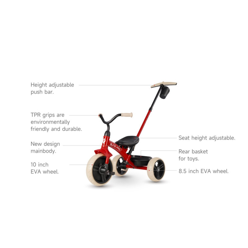 Велосипед Qplay триколісний Elite Pro Red