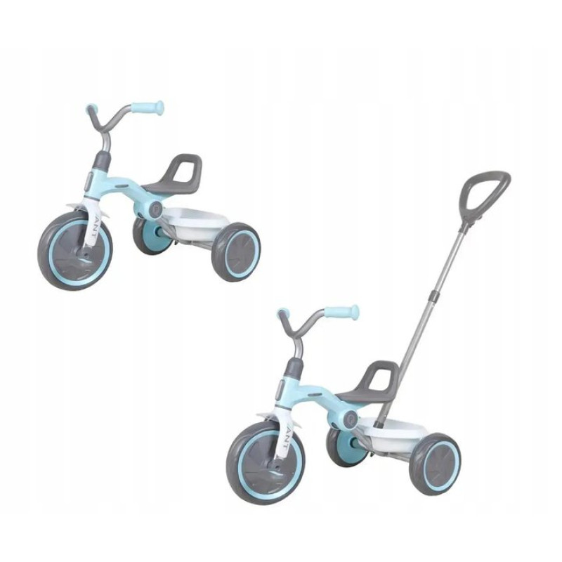 Велосипед Qplay складаний триколісний із батьківською ручкою Ant+ LightBlue