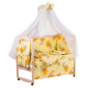 Постільна білизна Qvatro Gold RG-08 жовтий ведмедики сплять, місяць