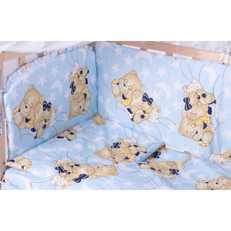 Постільна білизна Qvatro Gold RG-08 блакитний ведмедики сплять