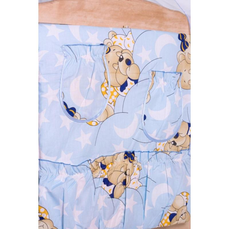 Постільна білизна Qvatro Gold RG-08 блакитний ведмедики сплять