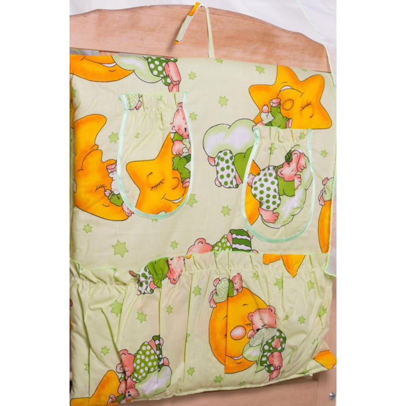 Постільна білизна Qvatro Gold RG-08 салатовий ведмедики сплять, місяць