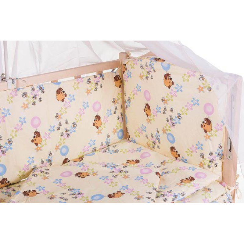 Постільна білизна Qvatro Gold RG-08 бежевий вінні-пух із кульками