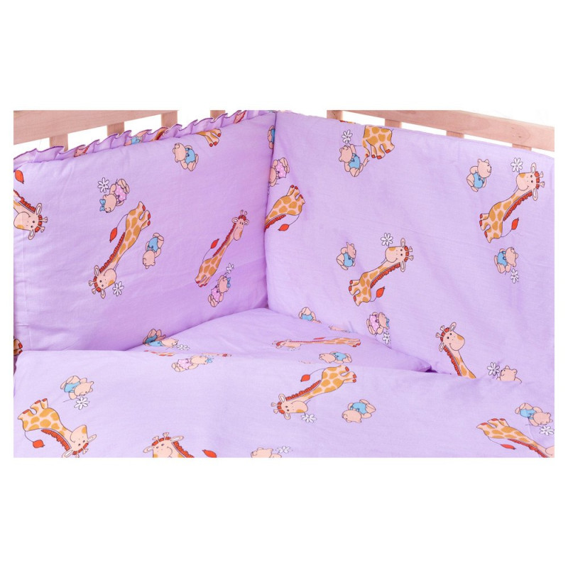 Постільна білизна Qvatro Gold RG-08 бузкова жирафік