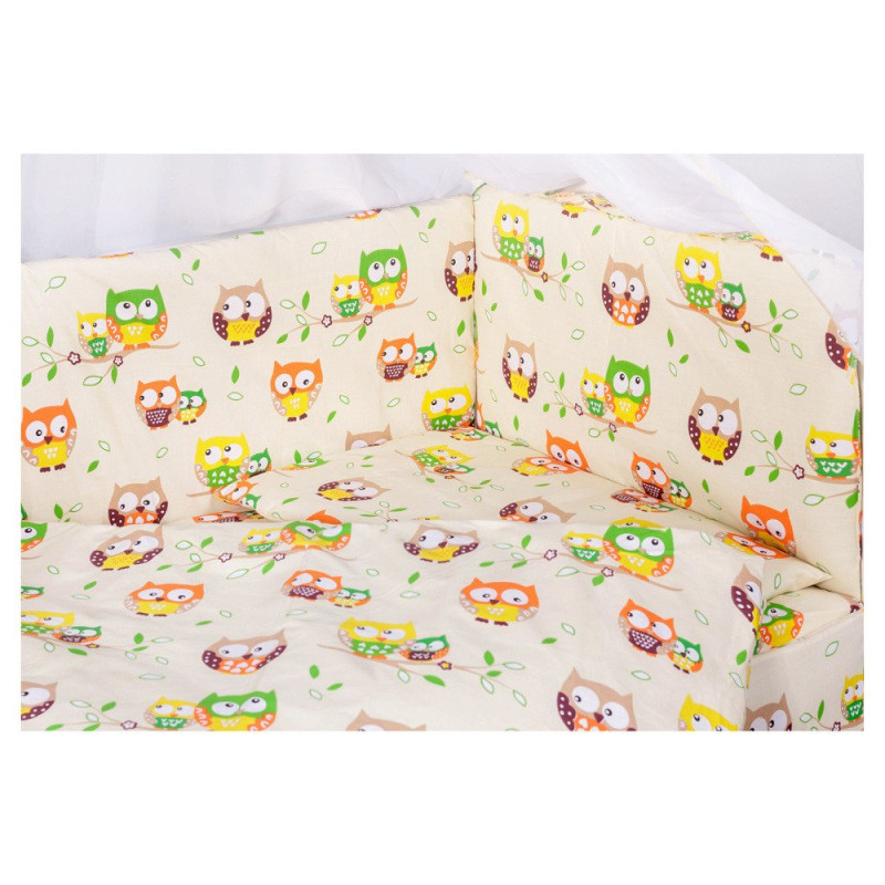 Постільна білизна Qvatro Gold RG-08 бежевий сови на гілках