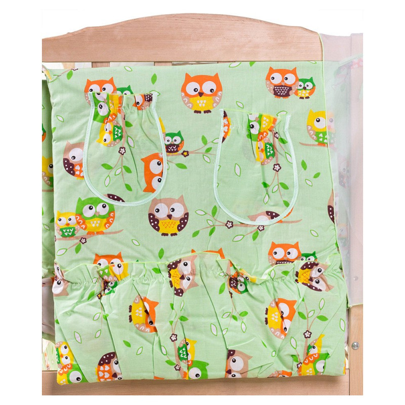 Постільна білизна Qvatro Gold RG-08 салатовий сови на гілках
