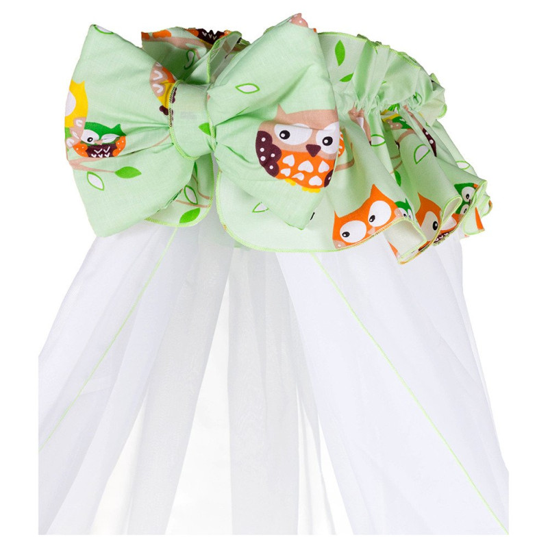 Постільна білизна Qvatro Gold RG-08 салатовий сови на гілках