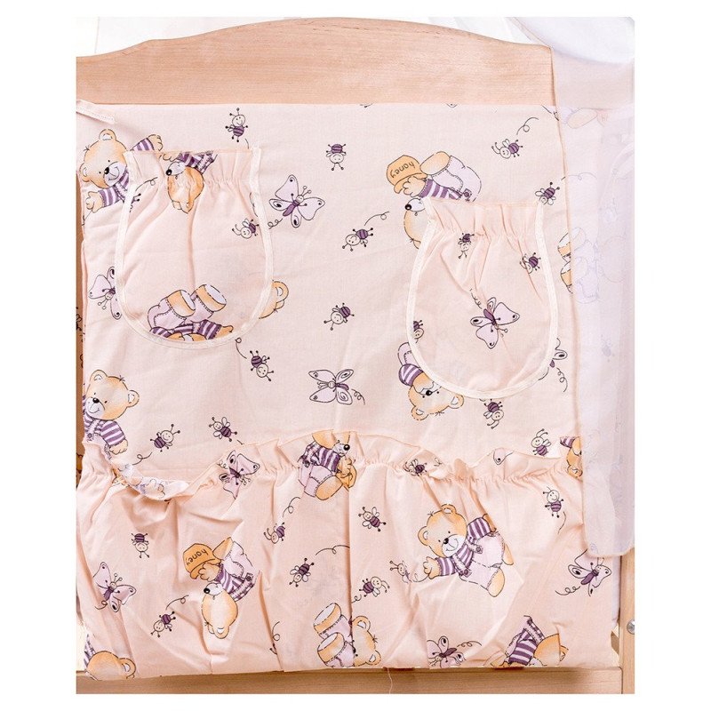 Постільна білизна Qvatro Gold RG-08 бежевий ведмедик у тільнику