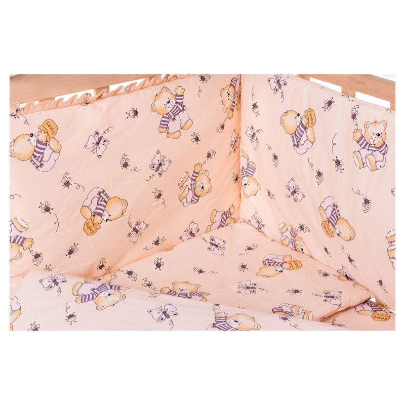 Постільна білизна Qvatro Gold RG-08 бежевий ведмедик у тільнику