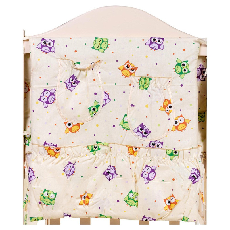 Постільна білизна Qvatro Gold RG-08 бежевий різнокольорові сови