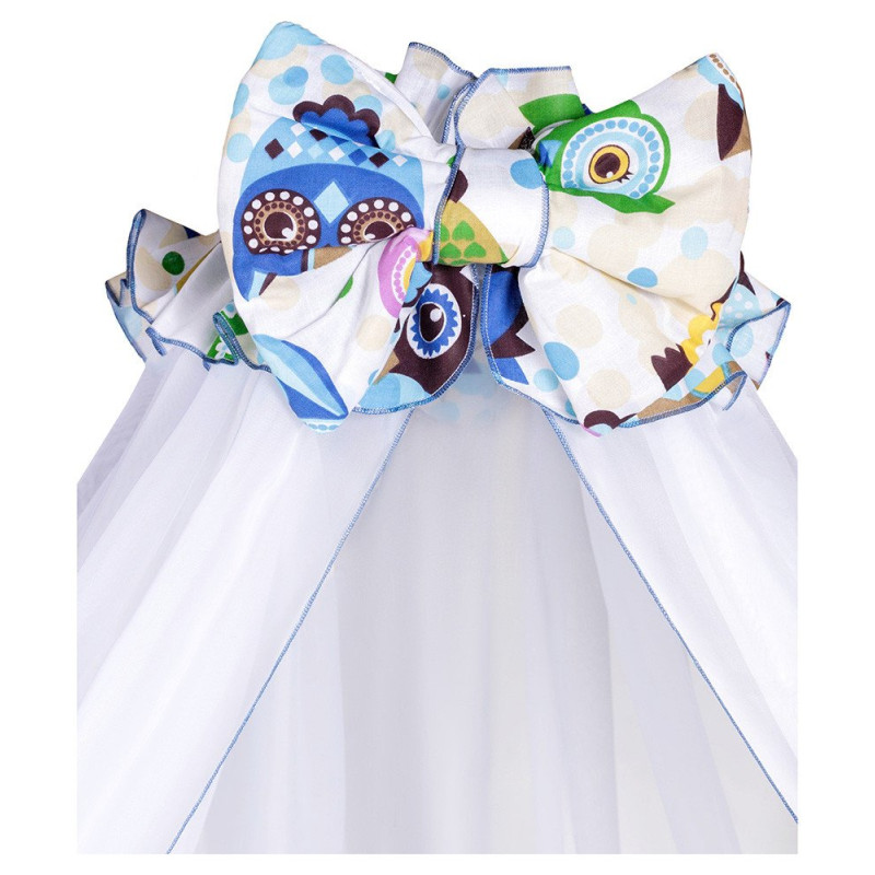 Постільна білизна Qvatro Gold RG-08 білий бірюзові великі сови