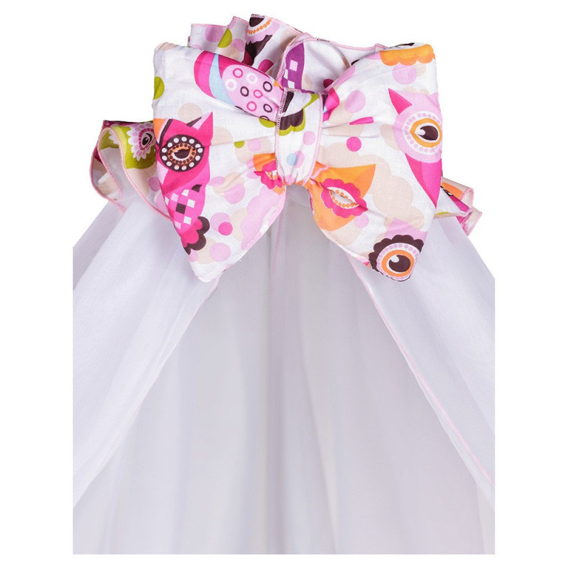 Постільна білизна Qvatro Gold RG-08 білий малинові великі сови