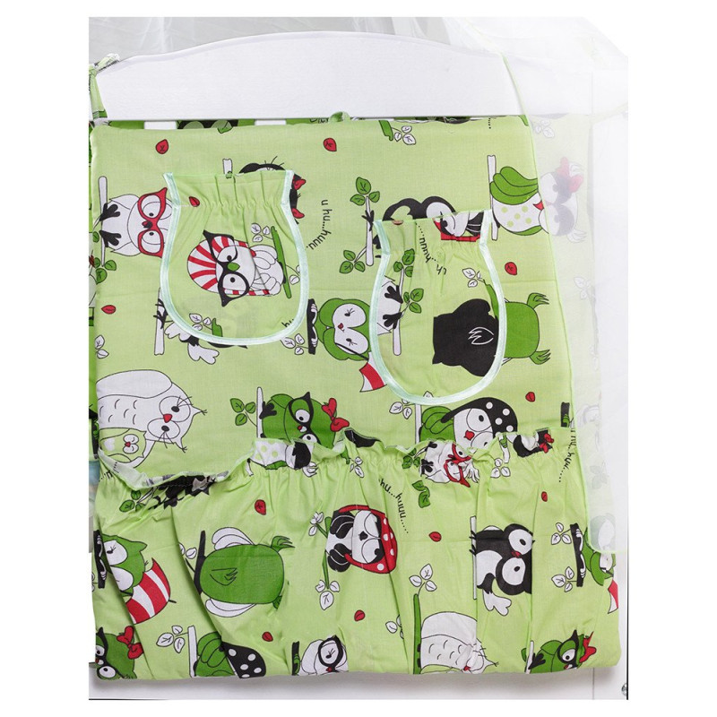 Постільна білизна Qvatro Gold RG-08 салатовий чорно-білі сови