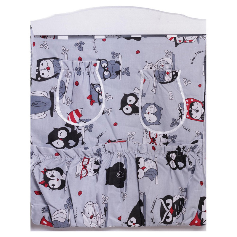 Постільна білизна Qvatro Gold RG-08 сірий чорно-білі сови