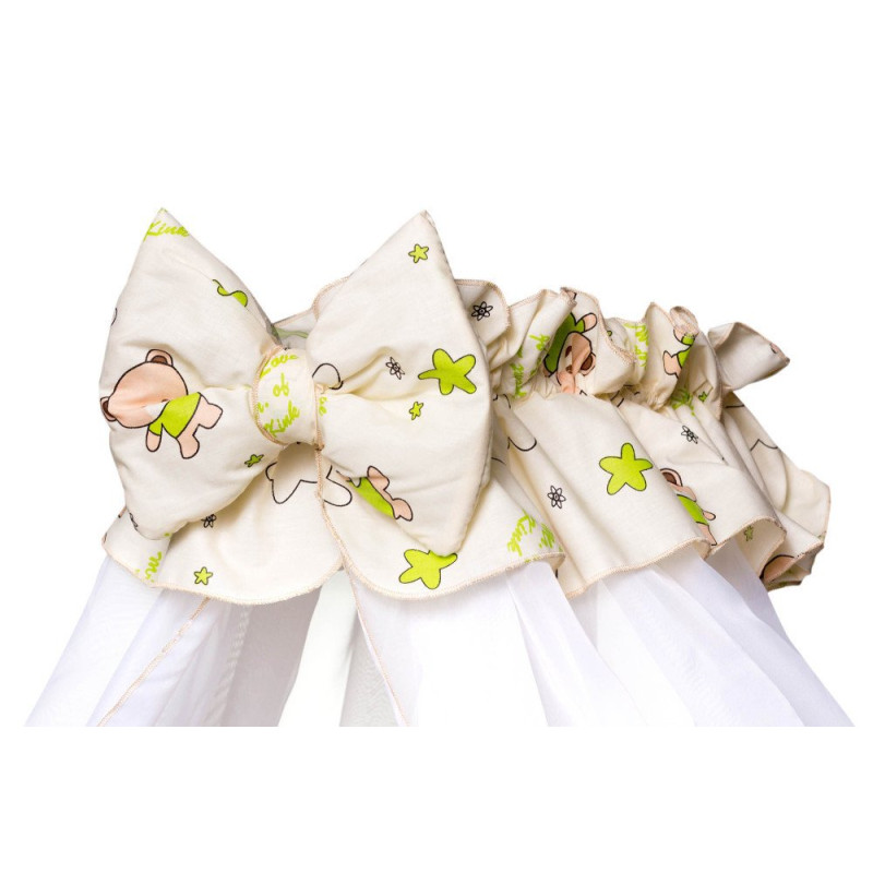 Постільна білизна Qvatro Gold RG-08 бежевий ведмедики, салатові зірки