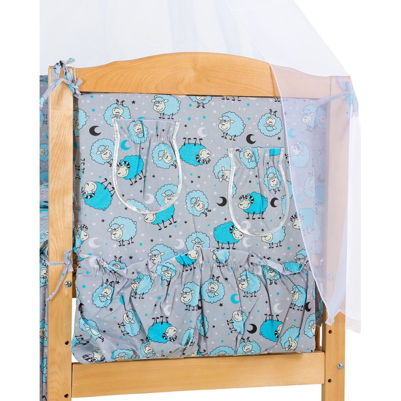 Постільна білизна Qvatro Gold RG-08 сірий блакитні баранчики