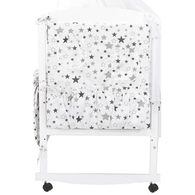 Постільна білизна Qvatro Gold RG-08 білий сірі зірки