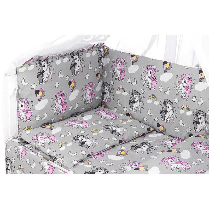 Постільна білизна Qvatro Gold RG-08 сірий єдинороги