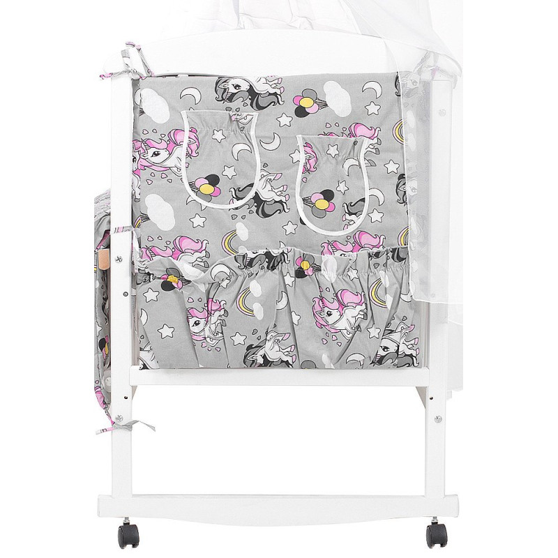 Постільна білизна Qvatro Gold RG-08 сірий єдинороги