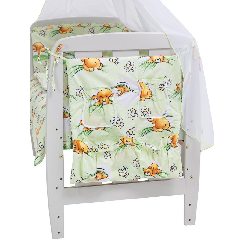 Постільна білизна Qvatro Gold RG-08 салатовий ведмедик лежить, бджілки