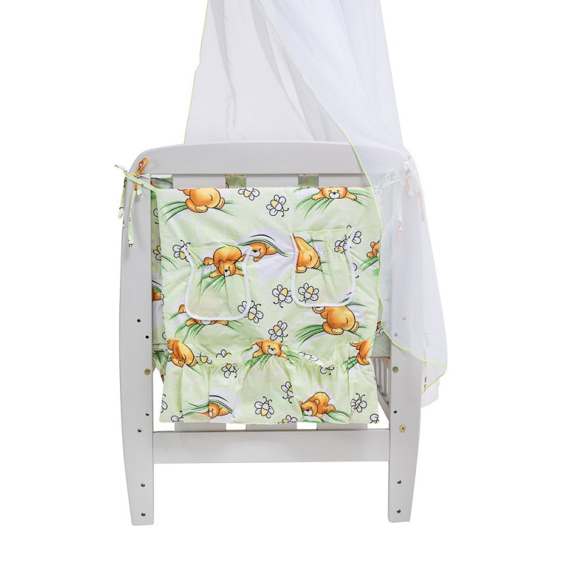 Постільна білизна Qvatro Gold RG-08 салатовий ведмедик лежить, бджілки