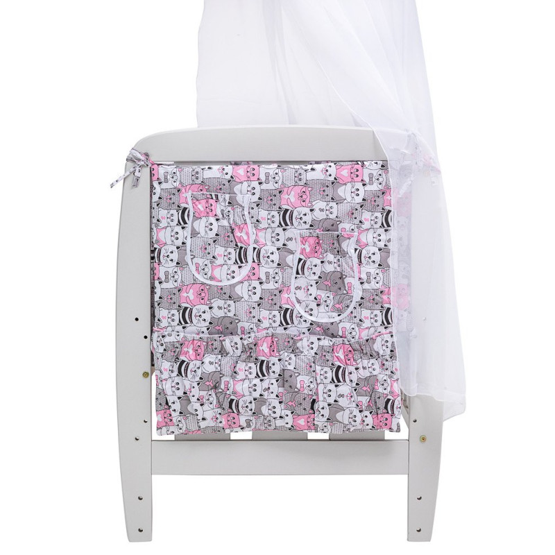 Постільна білизна Qvatro Gold RG-08 сірий/рожевий коти