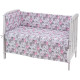 Бортик Qvatro у ліжечко Gold ZG-02 сірий/рожевий коти