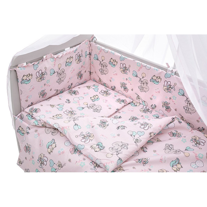 Постільна білизна Qvatro Gold RG-08 рожевий звірята