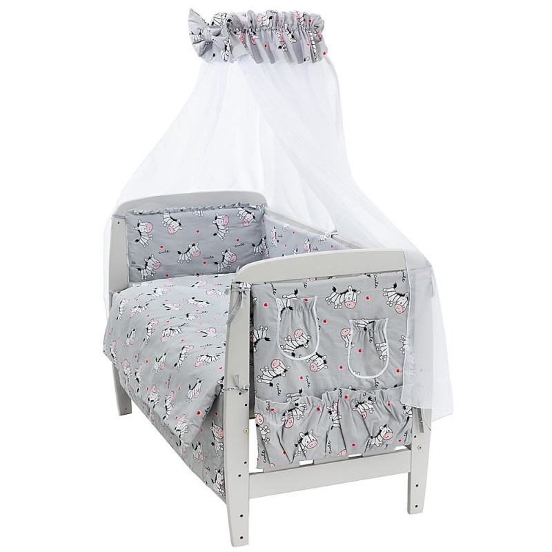 Постільна білизна Qvatro Gold RG-08 сірий зебри