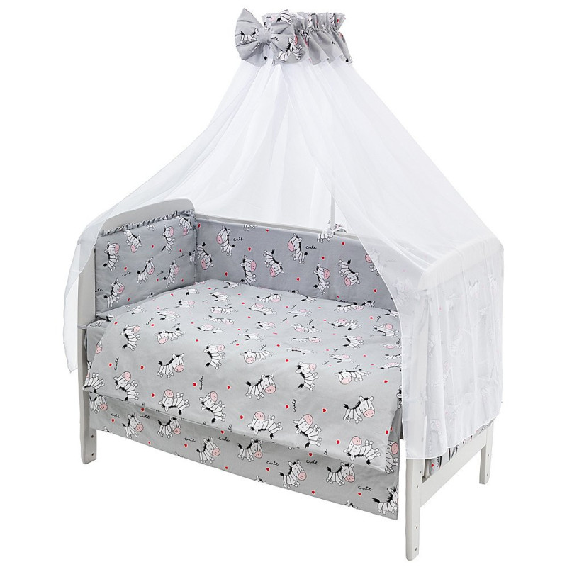 Постільна білизна Qvatro Gold RG-08 сірий зебри