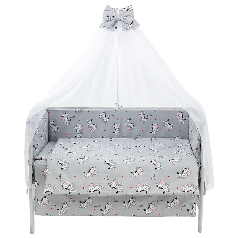 Постільна білизна Qvatro Gold RG-08 сірий зебри