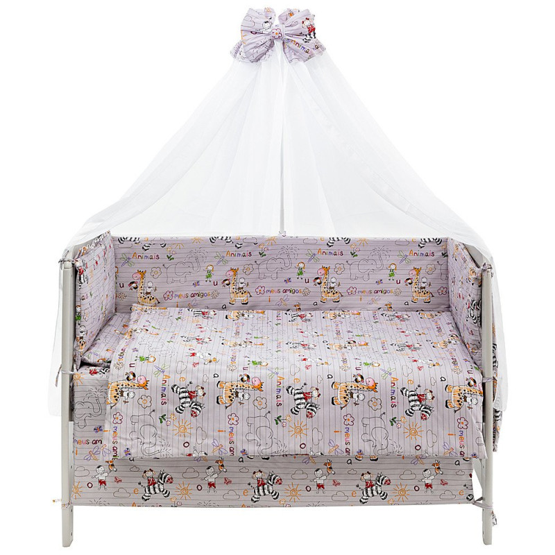 Постільна білизна Qvatro Gold RG-08 сірий звірята