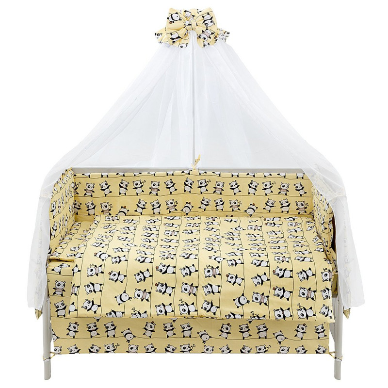 Постільна білизна Qvatro Gold RG-08 жовтий панди