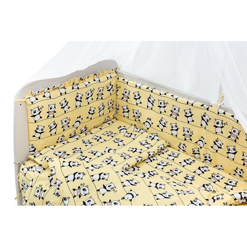 Постільна білизна Qvatro Gold RG-08 жовтий панди