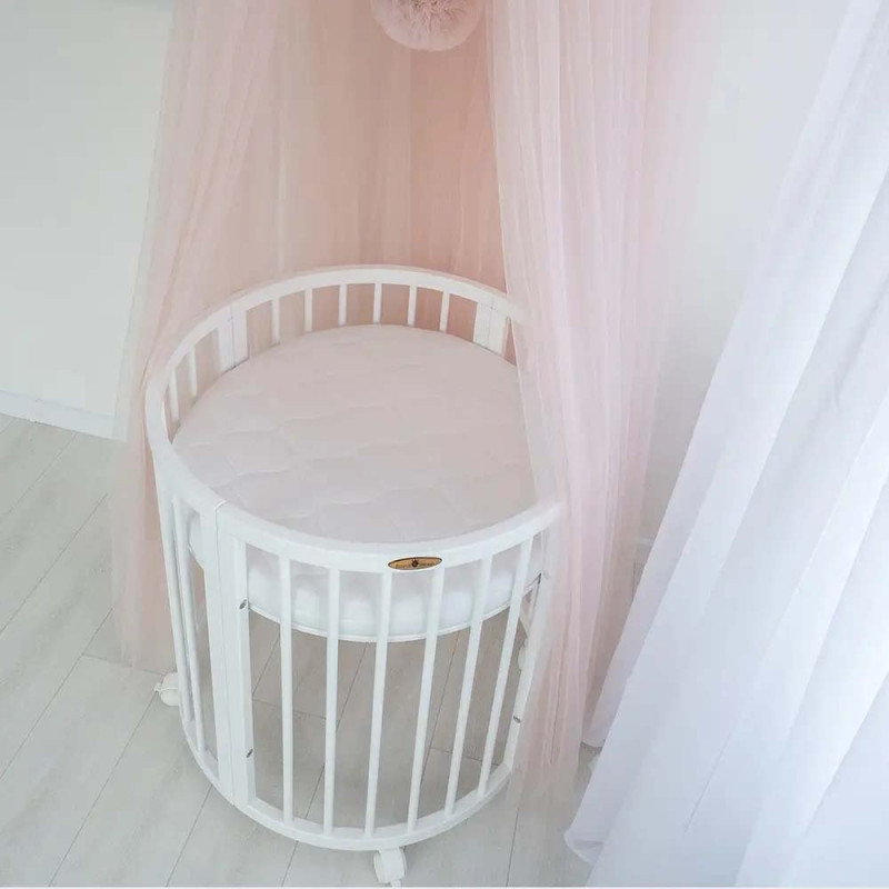 Ліжечко Royal Sleep Овальне 9 в 1 Біле