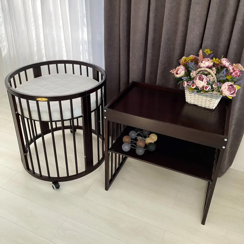 Ліжечко Royal Sleep Овальне 9 в 1 Венге